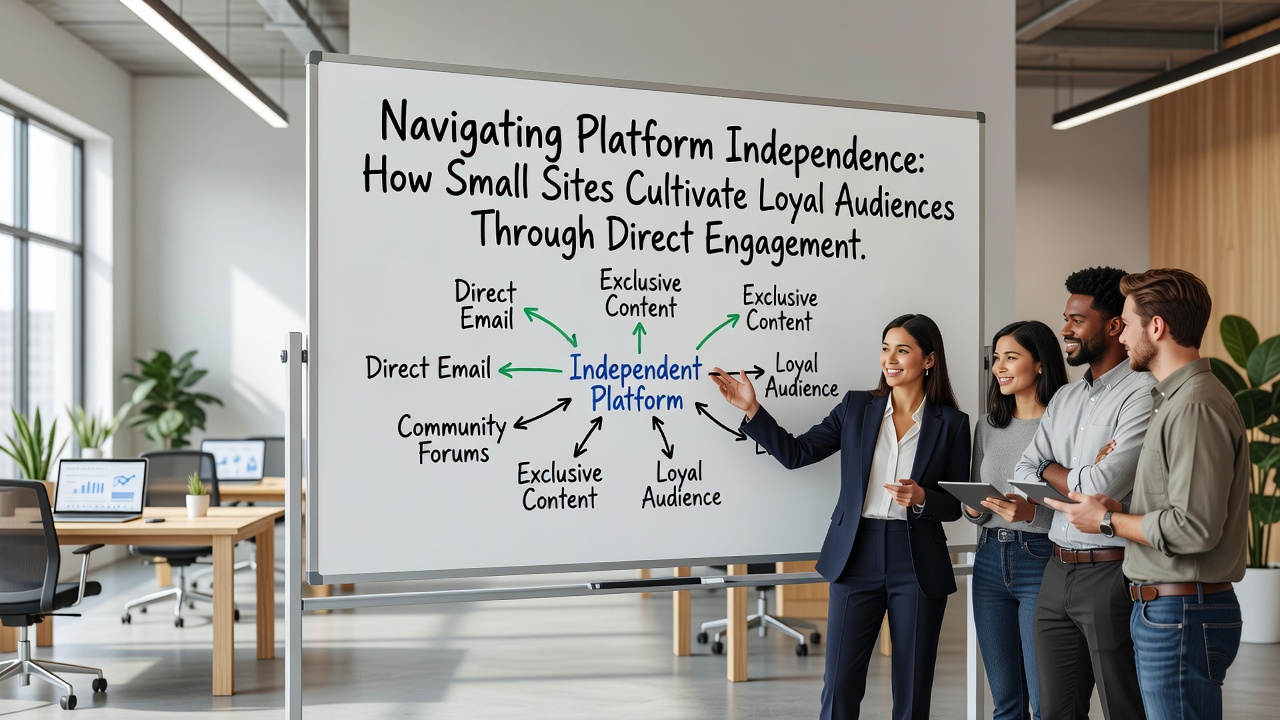 Networked small sites exchanging resources and audience insights through cooperative platforms